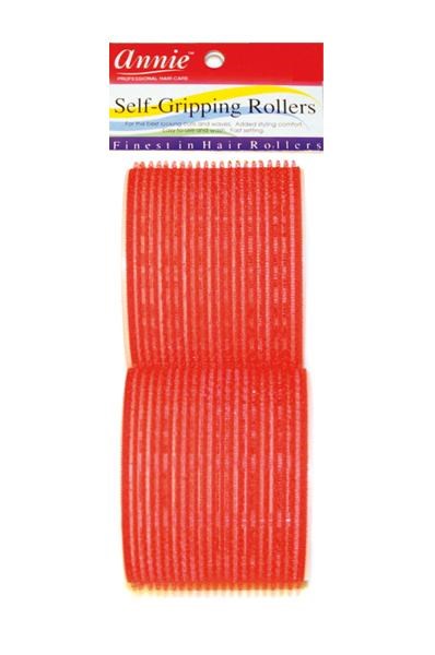 ANNIE Self-Gripping Rollers 3" Diameter 2ct Red