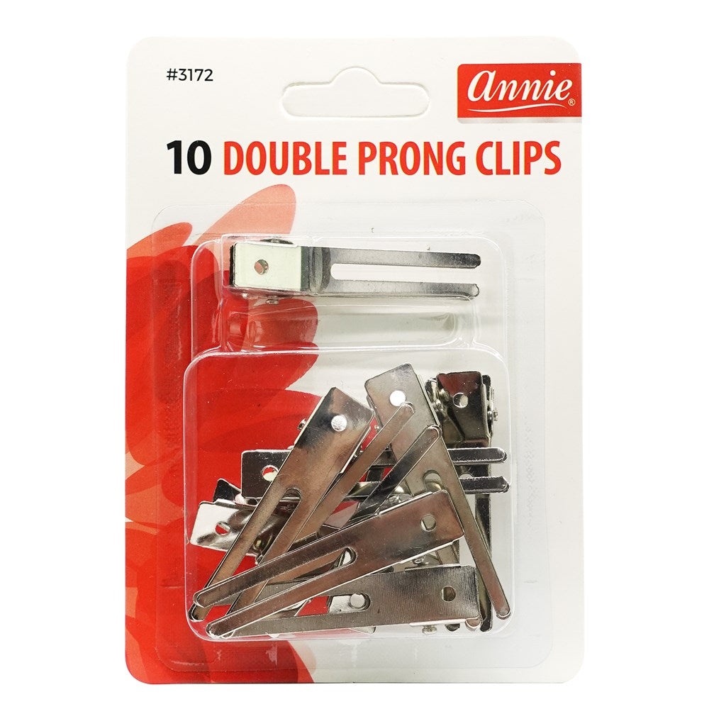 ANNIE Double Prong Clips (10pcs/pack) #3172 Carton of 12