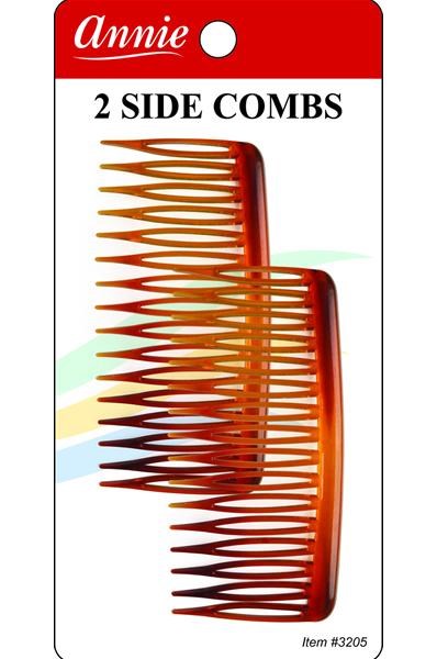 ANNIE 2 Side Combs Large #3205 Assorted Carton of 12