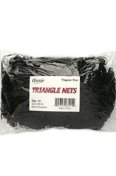 ANNIE Triangle Hair Net (12pcs/pack) #3515 Black