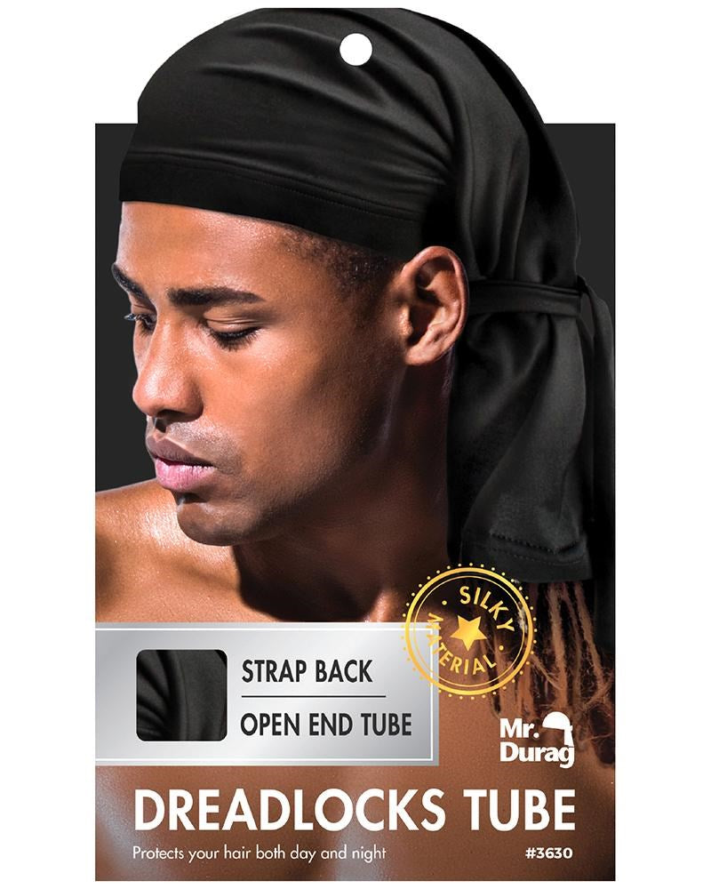 ANNIE Mr. Durag Dreadlocks Tube with Strap Black Carton of 12