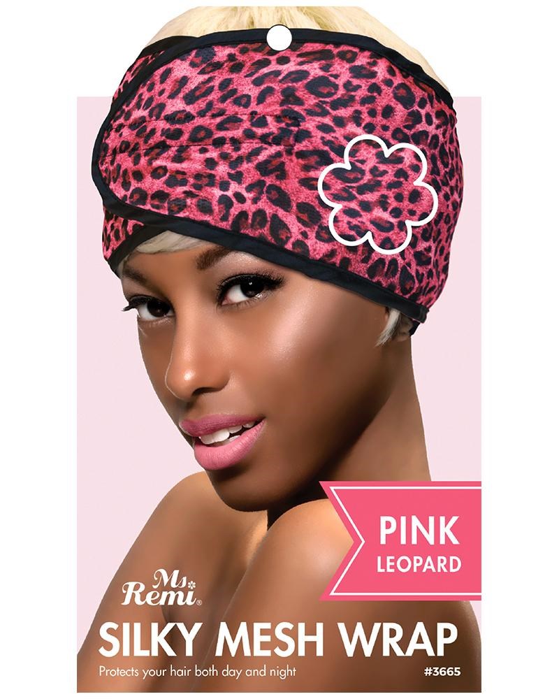 ANNIE Silky Mesh Wrap- Leopard Pink Carton of 12