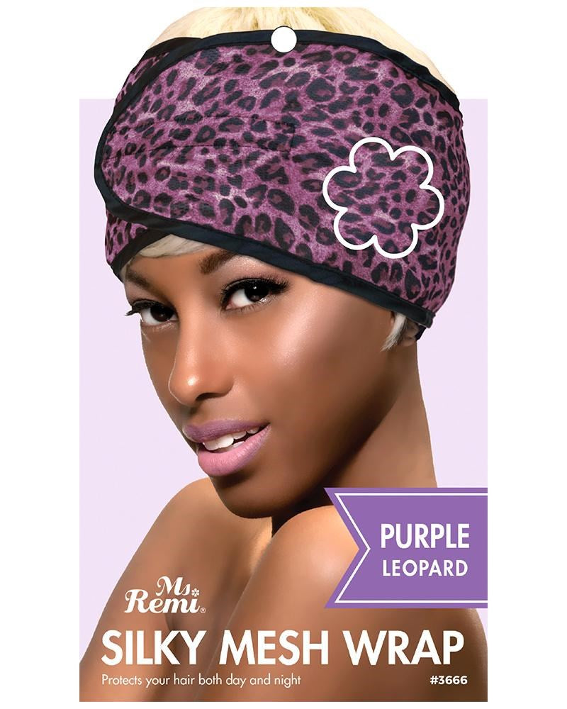 ANNIE Silky Mesh Wrap- Leopard Purple Carton of 12