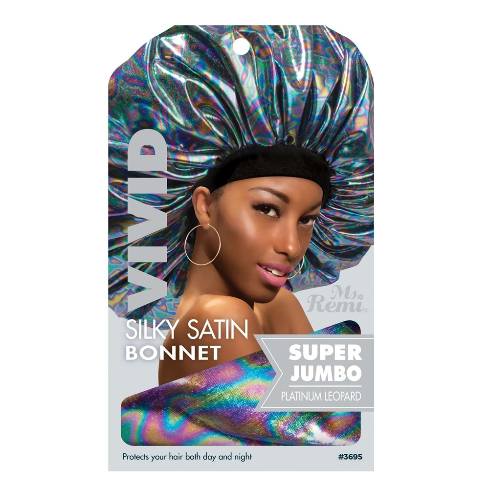 ANNIE Silky Satin Vivid Bonnet [Platinum Leopard] Super Jumbo Carton of 12