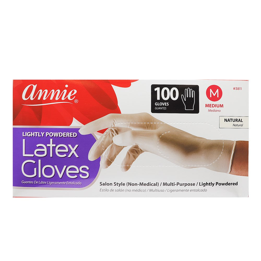 ANNIE Latex Gloves [100ct/pk] Medium