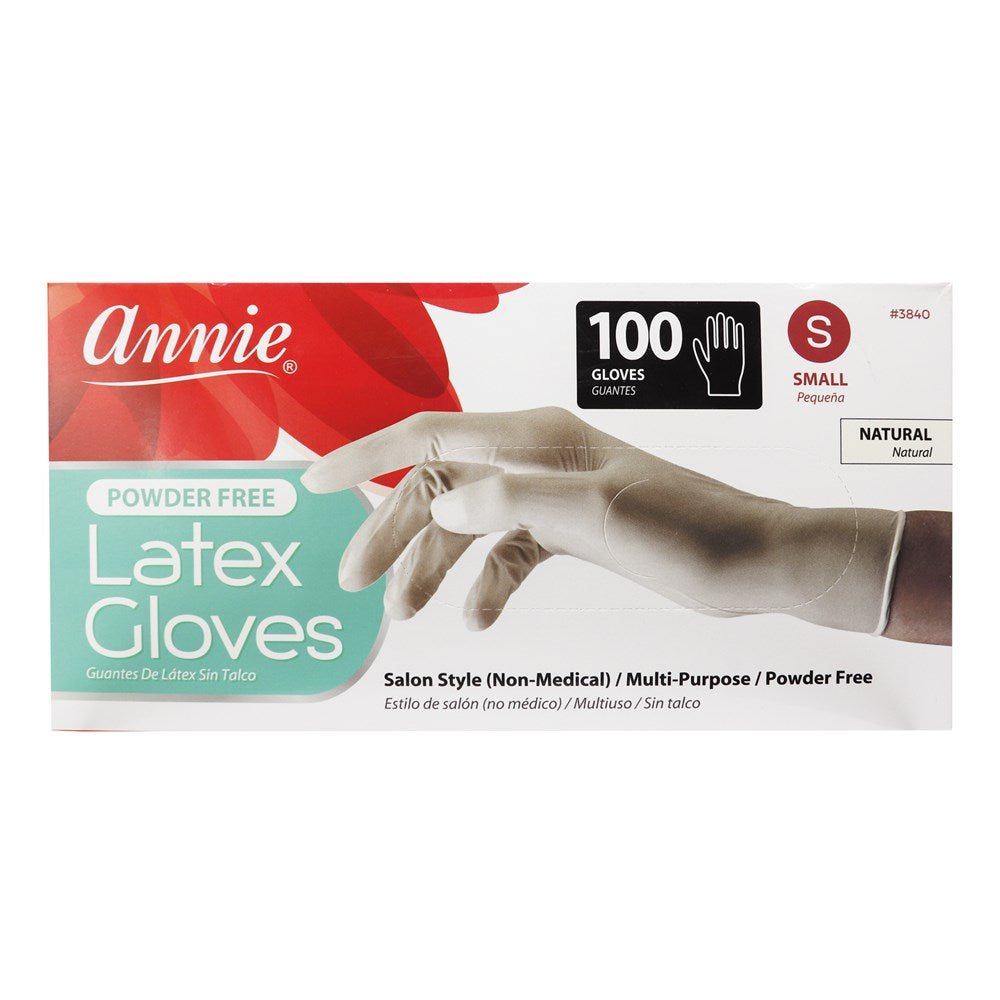 ANNIE Latex Gloves - Powder Free [100ct/pk] Small