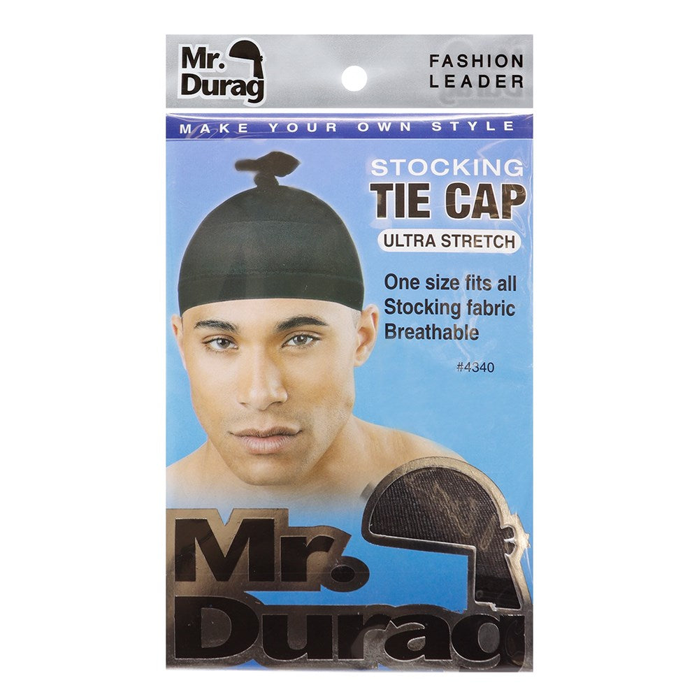 ANNIE Mr. Durag Stocking Tie Cap Black Carton of 12