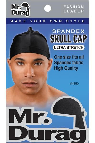 ANNIE Mr. Durag Spandex Skull Cap #4350 Black Carton of 12