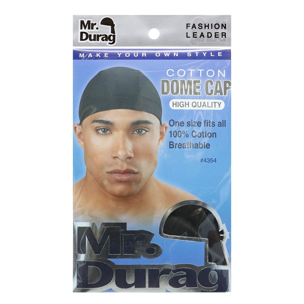 ANNIE Mr. Durag Cotton Dome Cap #4354 Black Carton of 12