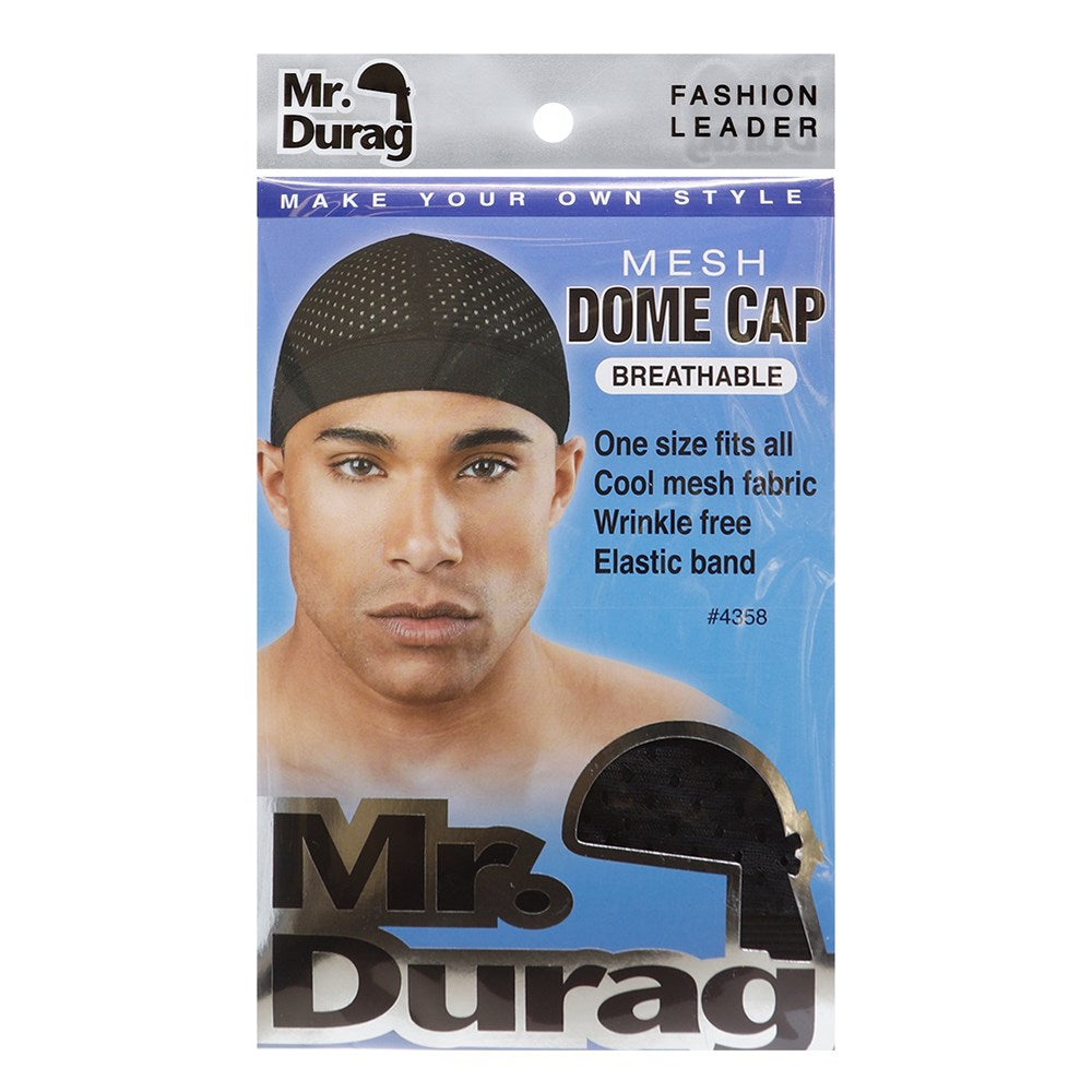 ANNIE Mr. Durag Mesh Dome Cap Black Carton of 12