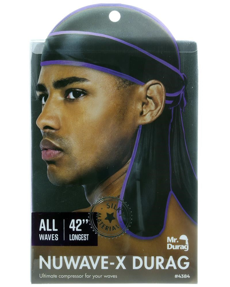 ANNIE Mr. Durag Nuwave-X Silky Durag 42" Black Assorted Carton of 12