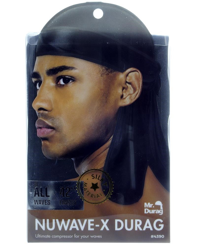 ANNIE Mr. Durag Nuwave-X Silky Durag 42" Black Carton of 12