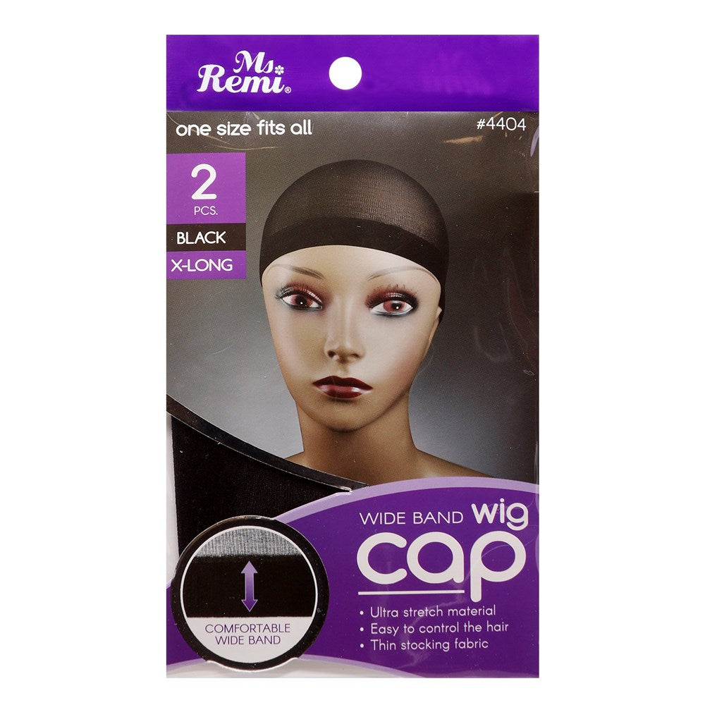 ANNIE Wide Band Wig Cap (2pcs) Black Carton of 12