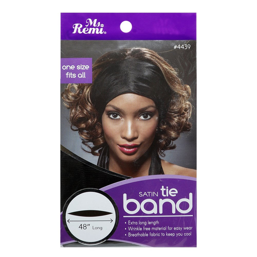 ANNIE Satin Tie Band Extra Long Black Carton of 12