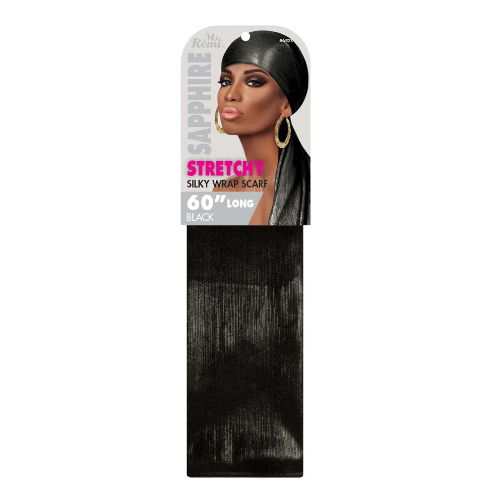 ANNIE Sapphire Wrap Scarf (60inch Long) Black Carton of 12