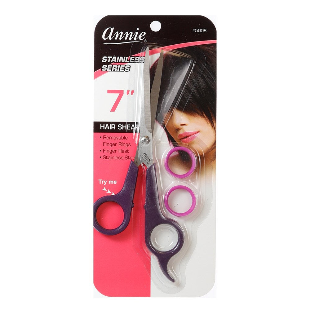 ANNIE Stainless Series Hair Shear 7 inch purple