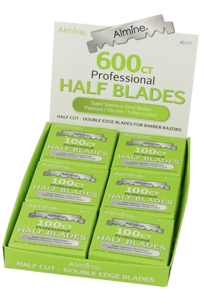 ANNIE Almine Half Cut Double Edge Blades (100blades/pack - 6packs/display)