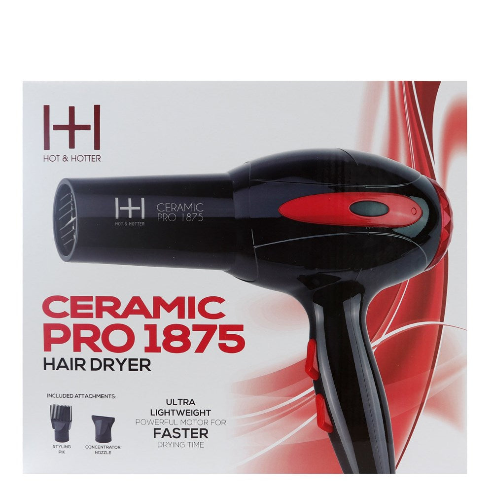 ANNIE Hot & Hotter Ceramic Pro 1875 Hair Dryer #5900 [pk]