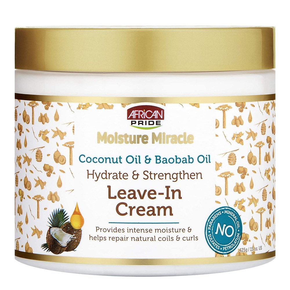 AFRICAN PRIDE Moisture Miracle Coconut & Baobab Oil Leave In Cream