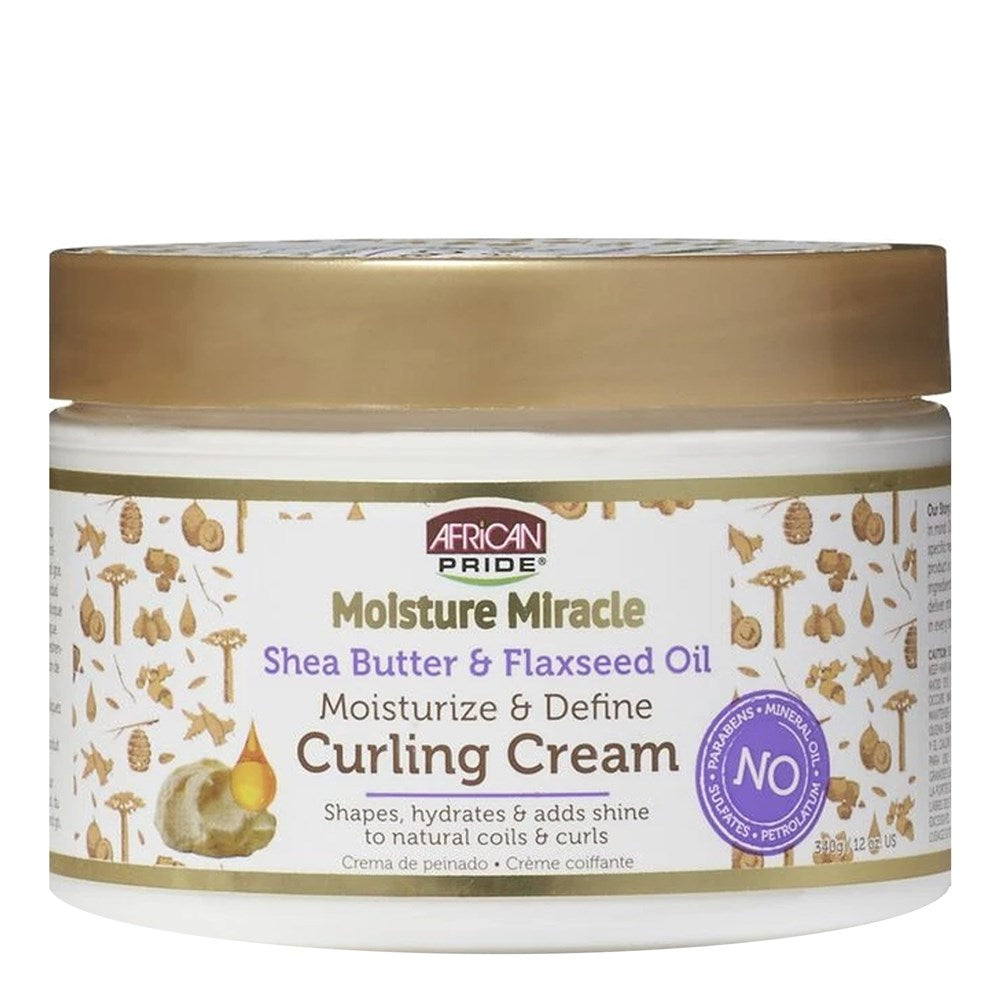 AFRICAN PRIDE Moisture Miracle Shea Butter & Flaxseed Oil Curling Cream