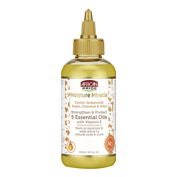 AFRICAN PRIDE Moisture Miracle Castor, Grapeseed, Argan, Coconut & Olive Essential Oil
