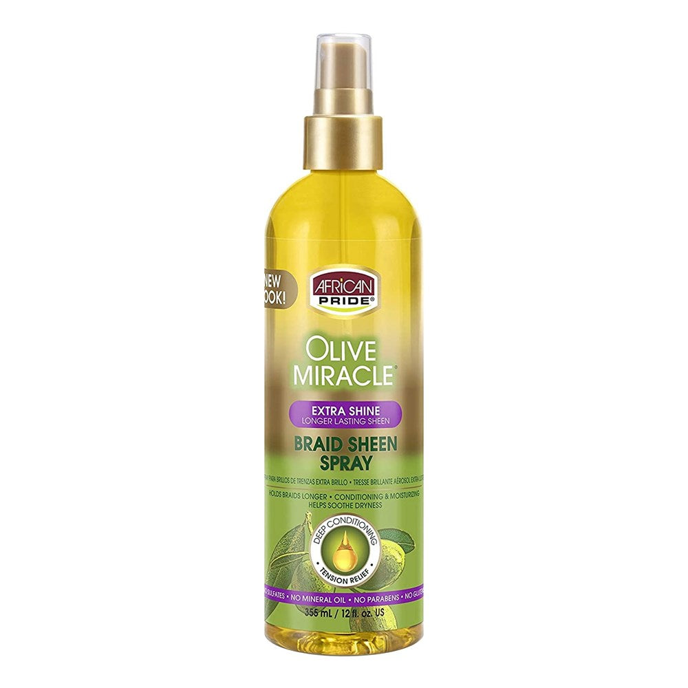 AFRICAN PRIDE Olive Miracle Braid Spray [Extra Shine]