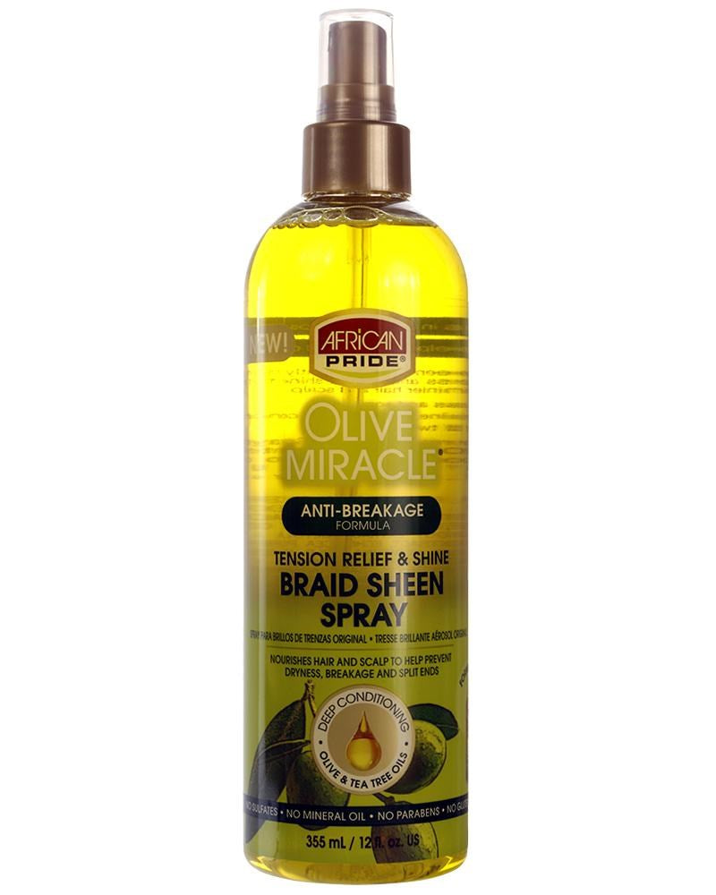 AFRICAN PRIDE Olive Miracle Braid Sheen Spray