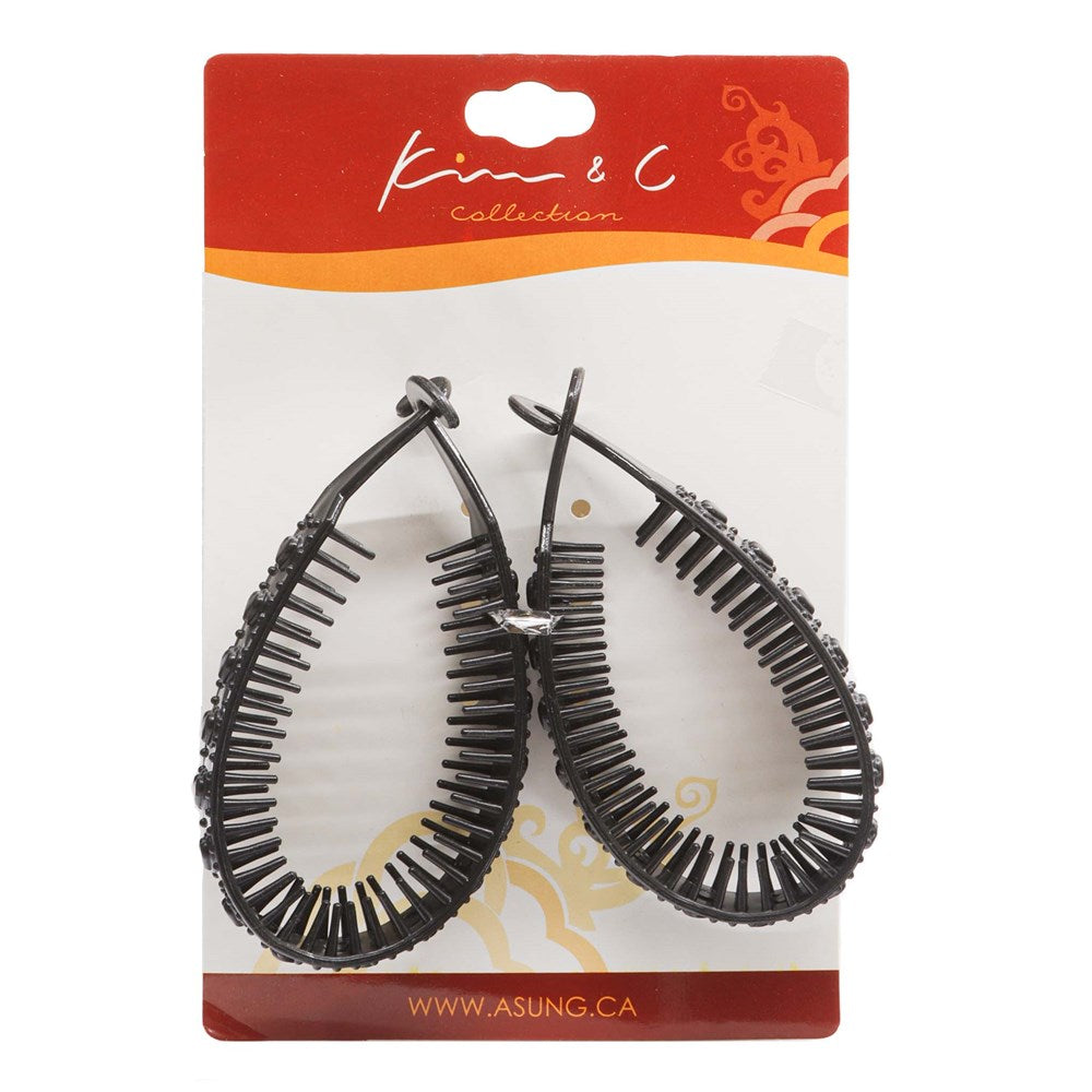 KIM & C 2pcs Stone Hair Comb Clip KIM & C 2pcs Stone Hair Comb Clip