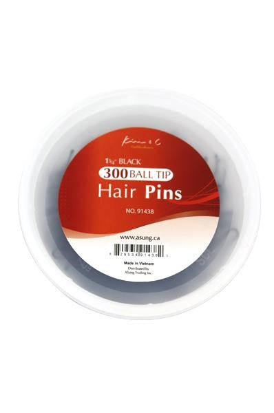 KIM & C 300pcs Ball Tip Hair Pins (1 3/4inch) (300pcs/jar)