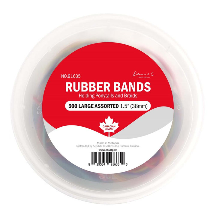 KIM & C 500pcs Large Rubber Bands (1.5inch)