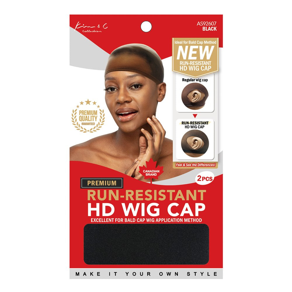 KIM & C Premium Run-Resistant HD Wig Cap (2pcs)