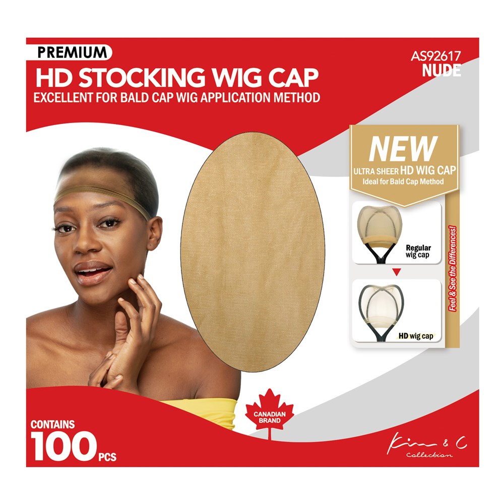 KIM & C Premium HD Stocking Wig Cap Bulk Pack (100pcs)