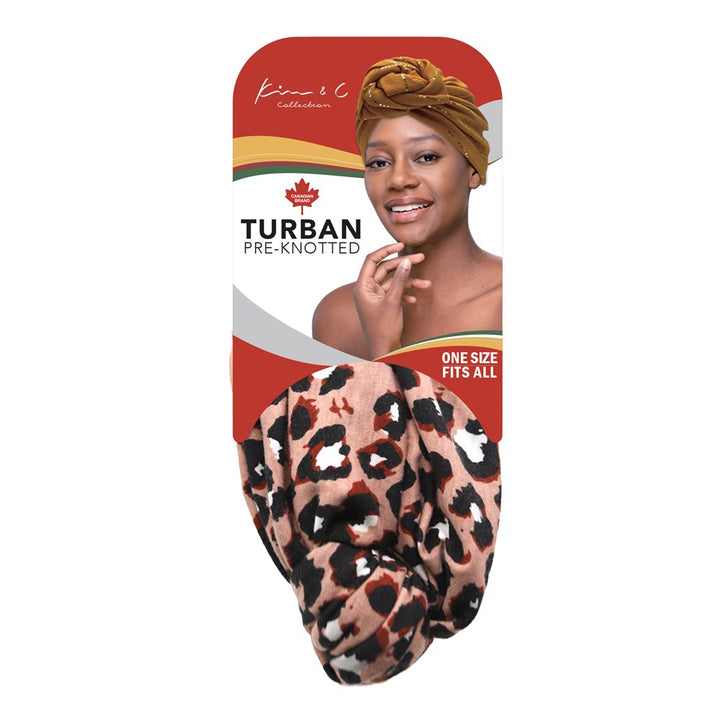 KIM & C Premium Pre-Knotted Turban with Animal Pattern AS92811 -  610 Available