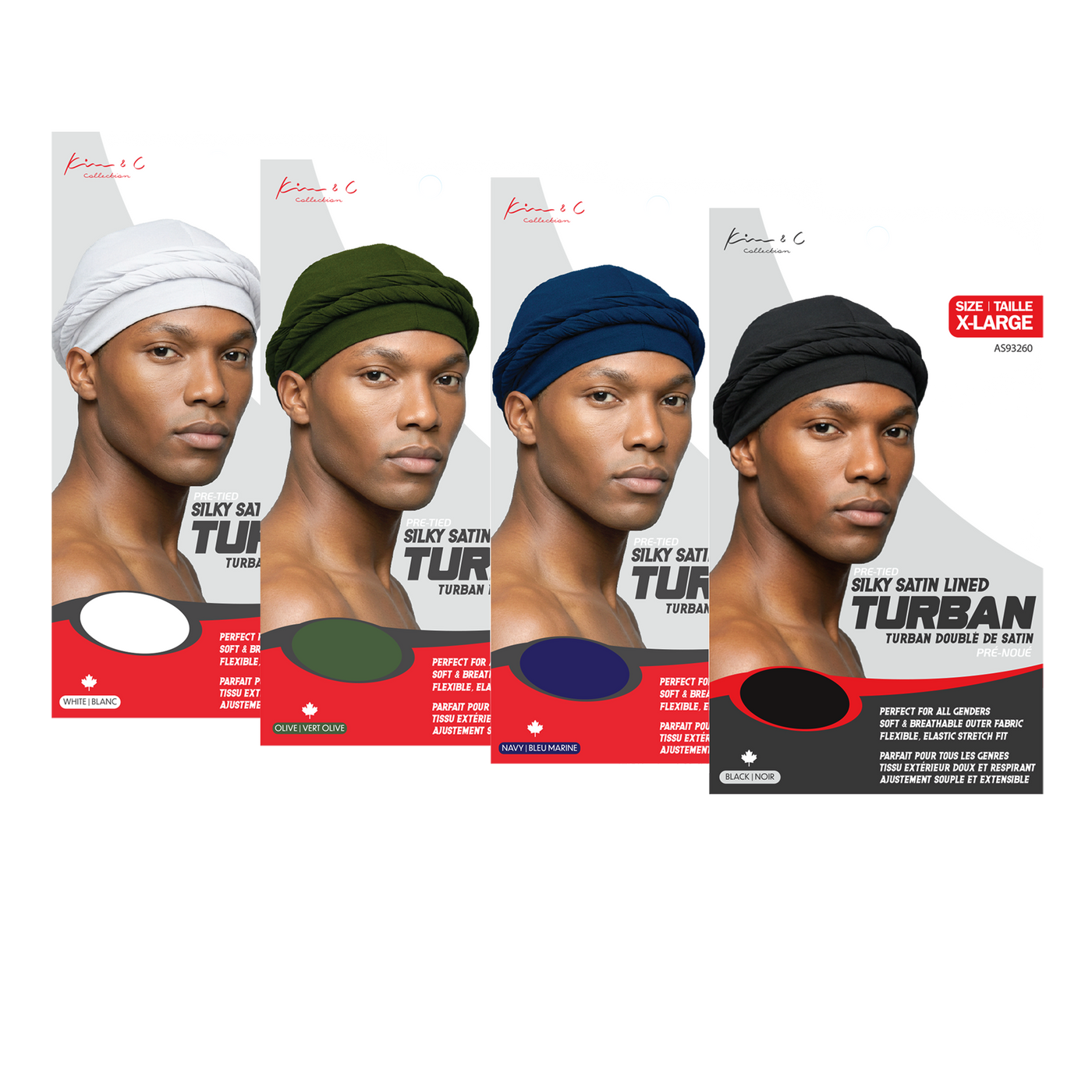 Kim & C Pre-Tied Silky Satin Lined Turban