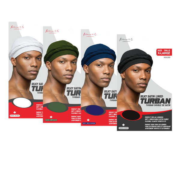 Kim & C Pre-Tied Silky Satin Lined Turban
