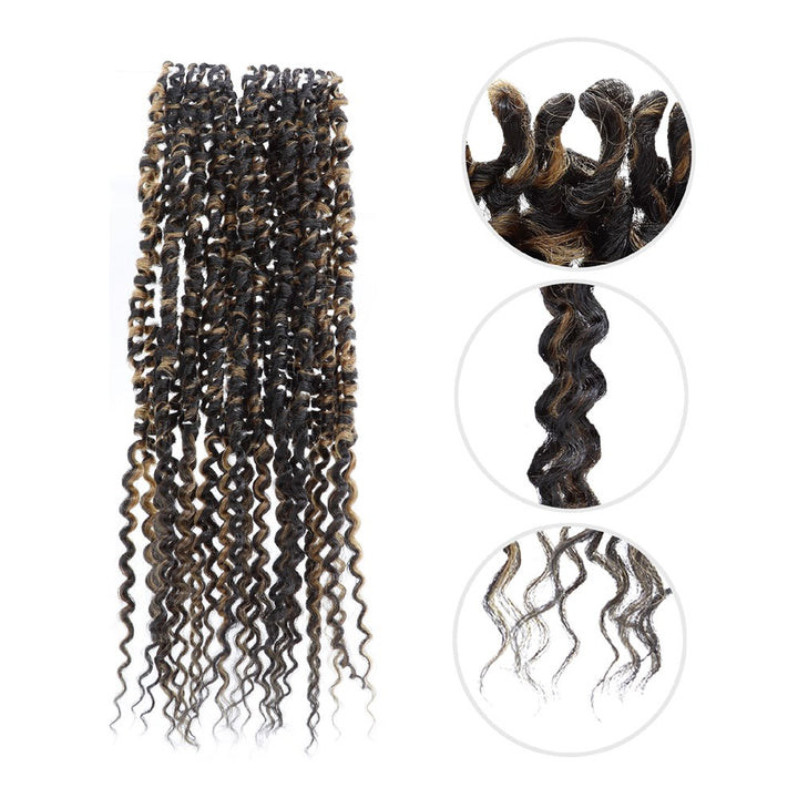 CLIMAX PRE-LOOPED CROCHET BRAID-Vine Curl 18"