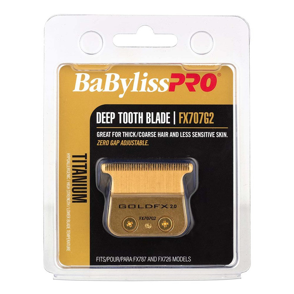 BABYLISS PRO Replacement T-Blade 2.0 mm Deep Tooth Gold #FX707G2