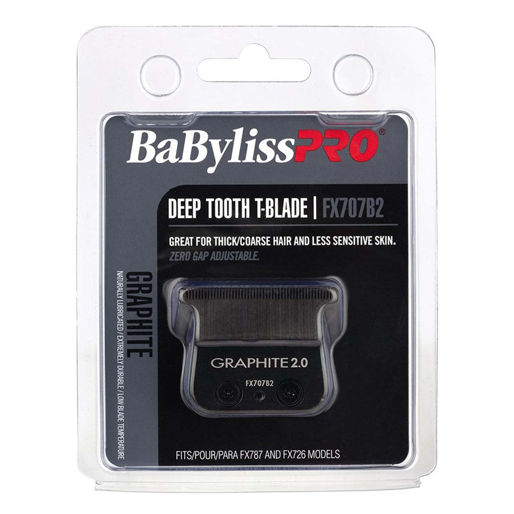 BABYLISS PRO Replacement T-Blade 2.0 mm Deep Tooth Graphite #FX707B2