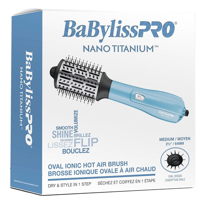 BABYLISS PRO Ionic & Nano-Titanium Oval Hot Air Brush