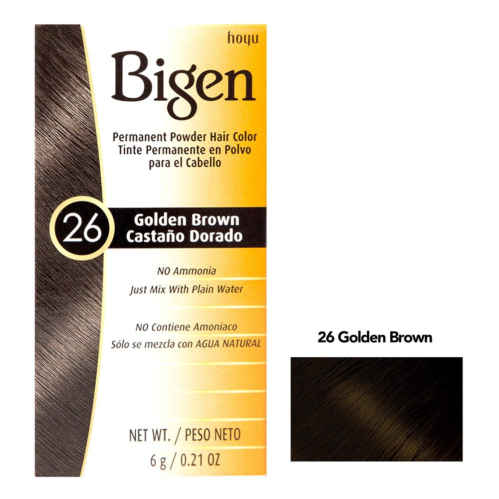 BIGEN Permanent Powder Hair Color 26 Golden Brown