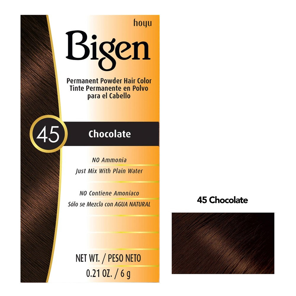 BIGEN Permanent Powder Hair Color 45 Chocolate