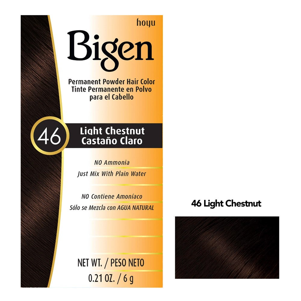 BIGEN Permanent Powder Hair Color 46 Light Chestnut