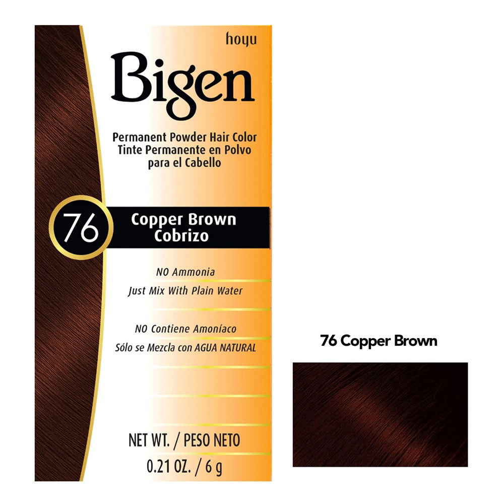 BIGEN Permanent Powder Hair Color 76 Copper Brown