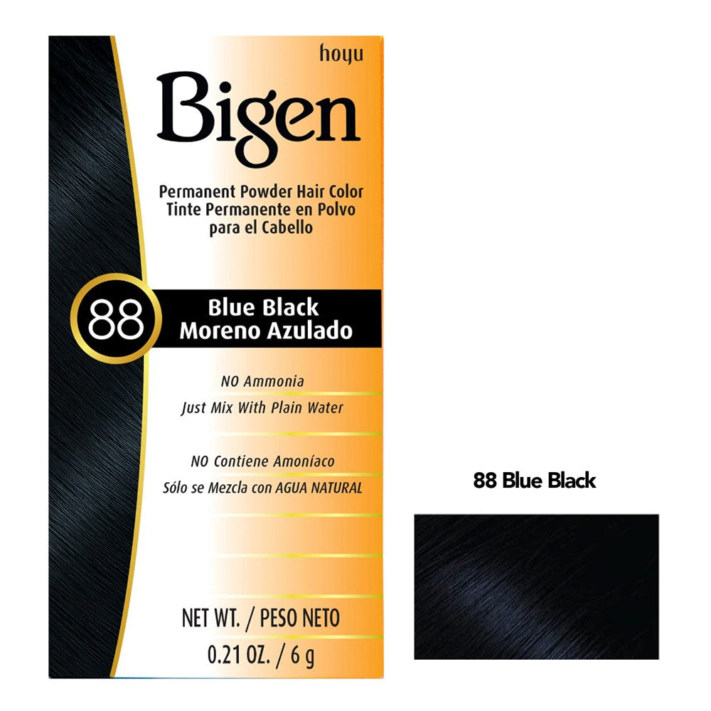 BIGEN Permanent Powder Hair Color 88 Blue Black