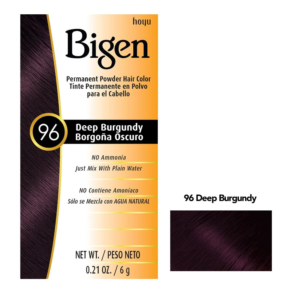 BIGEN Permanent Powder Hair Color 96 Deep Burgundy