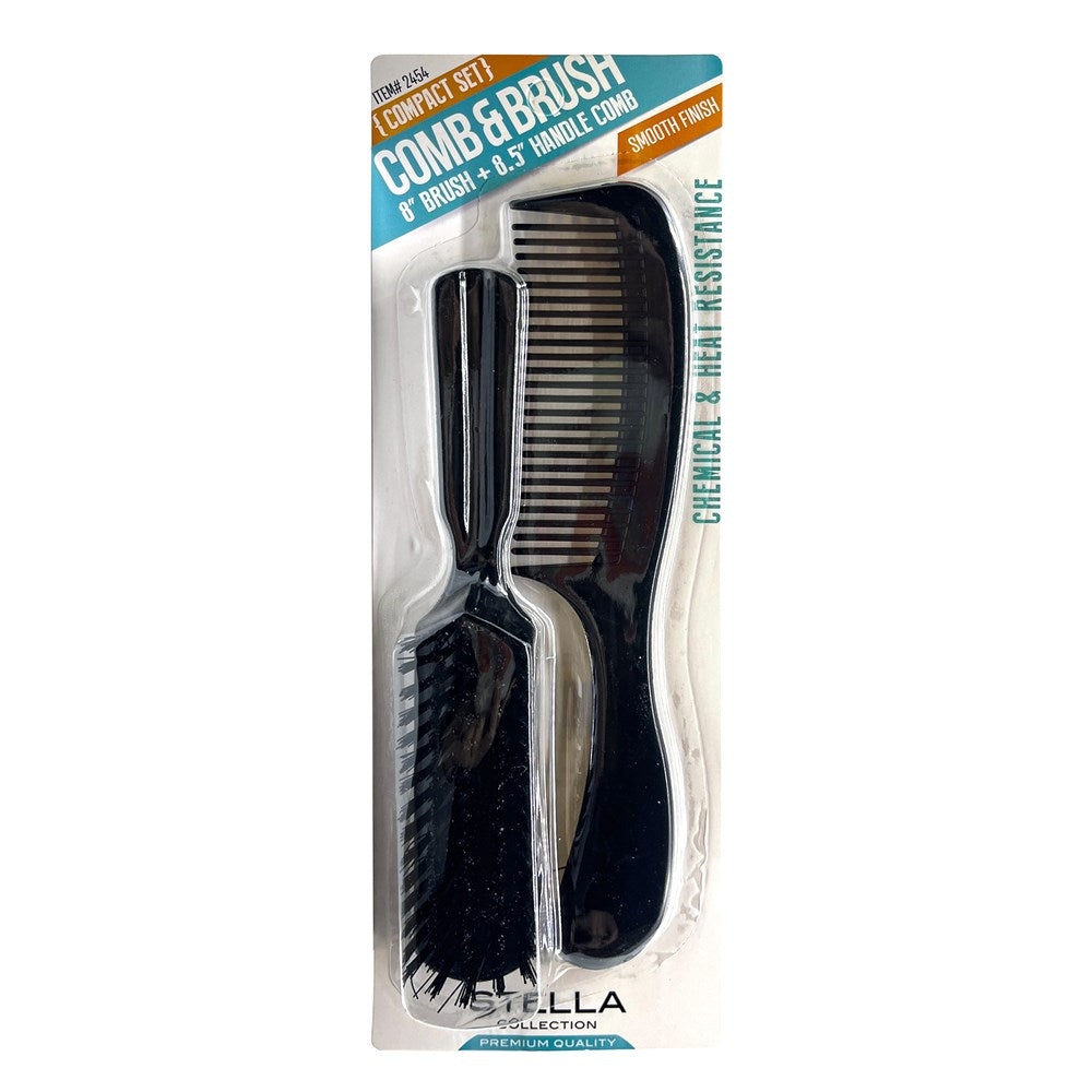 MAGIC COLLECTION Handle Comb & 8inch Brush Combo #2454