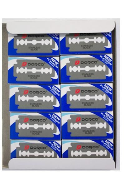 DORCO Platinum Stainless Steel Blades Blue ST300 [10X10/Box]