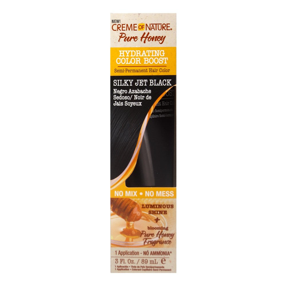 CREME OF NATURE Pure Honey Hydrating Color Boost Silky Jet Black