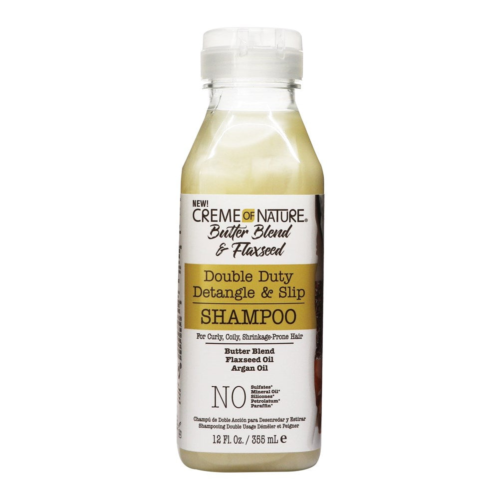 CREME OF NATURE Butter Blend & Flaxseed Double Duty Detangle & Slip Shampoo