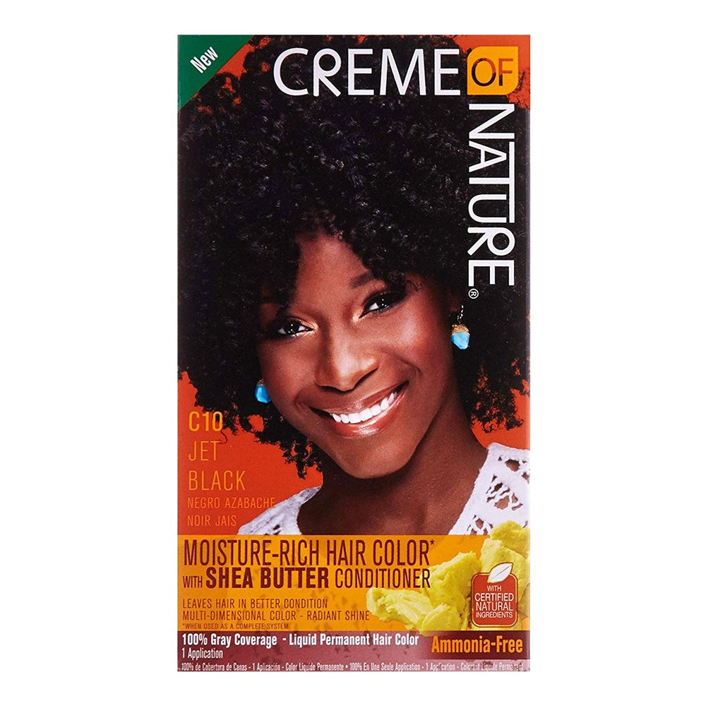 CREME OF NATURE Moisture Rich Hair Color Liquid C10 Jet Black